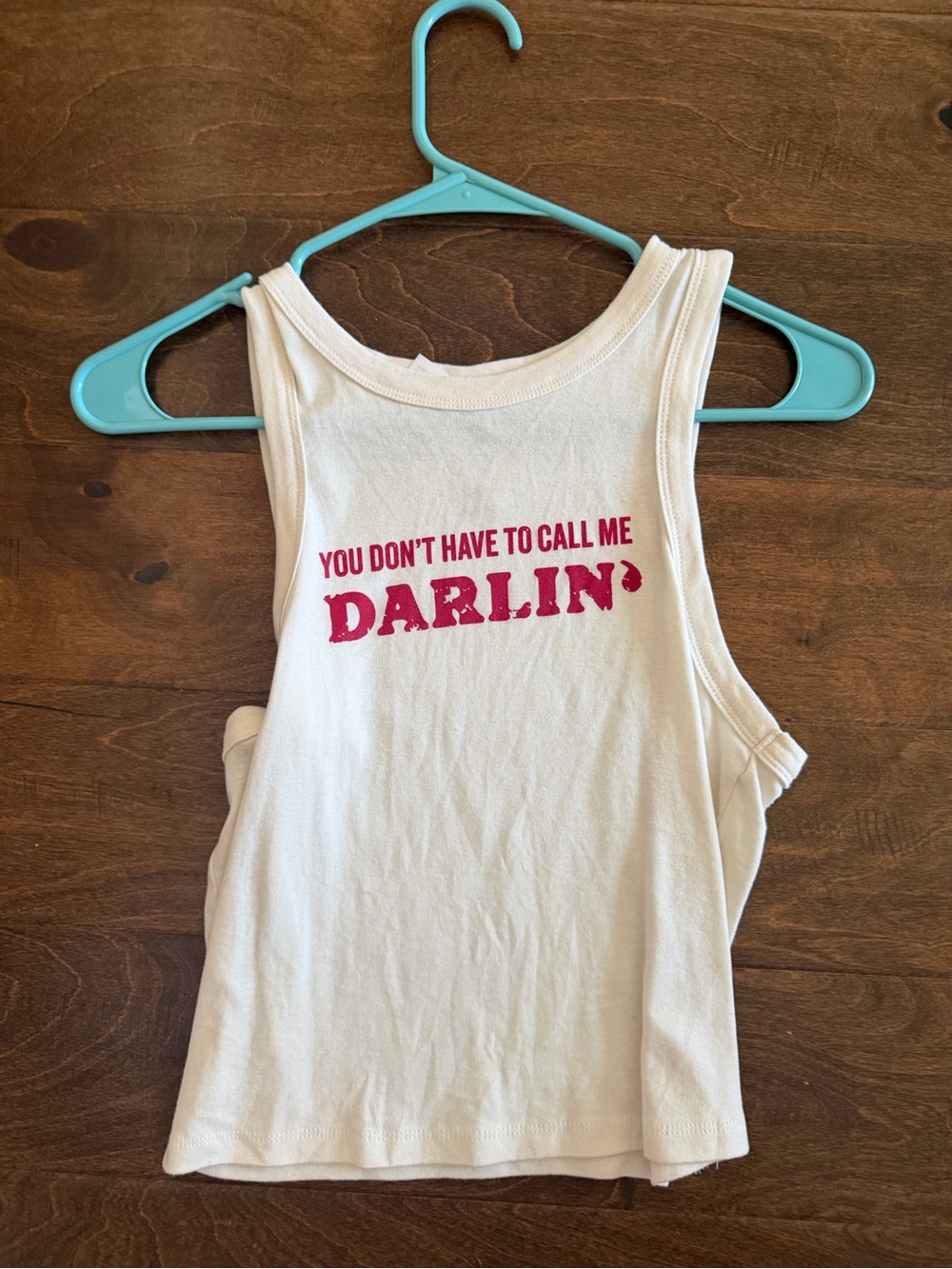 Southern White Graphic Tank Top - "You Don't Have to Call Me Darlin'"